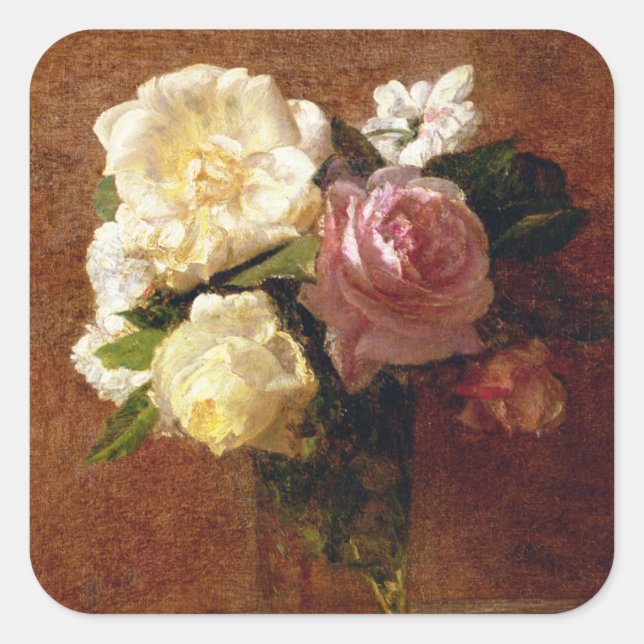 Sticker Carré Rose (Devant)