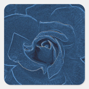 Sticker Carré rose bleu velouté