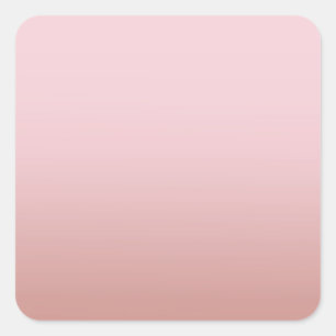 Sticker Carré Rose Gold Blank Modèle Ajouter votre texte élégant