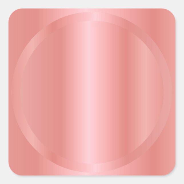 Sticker Carré Rose Gold Élégant Personnalisé Ajoutez Votre Texte (Devant)