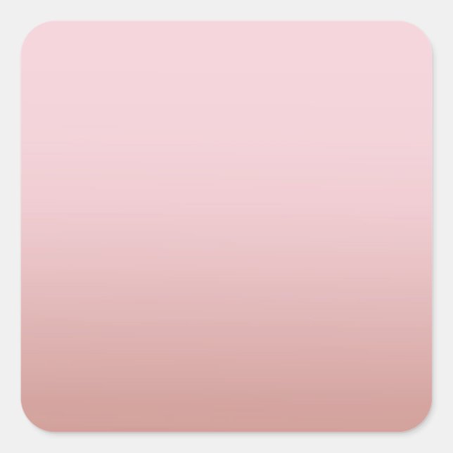 Sticker Carré Rose Gold Modèle Vierge Ajoutez Votre Texte Élégan (Devant)