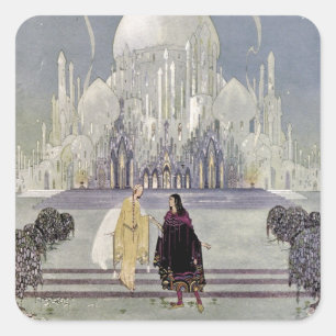 Sticker Carré Rosette et le prince Charmant