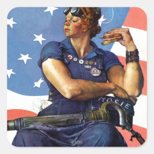Sticker Carré Rosie la riveteuse