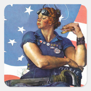 Sticker Carré "Rosie le rivoir "