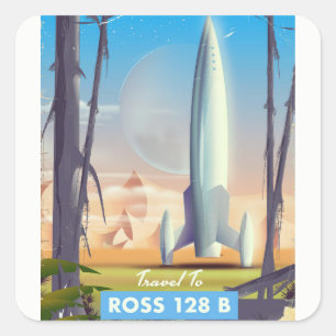 Sticker Carré Ross 128 B Affiche de science-fiction