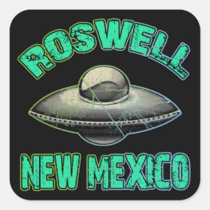 Sticker Carré Roswell, Nouveau-Mexique