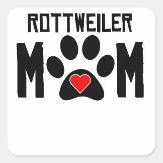 Sticker Carré Rottweiler Mom
