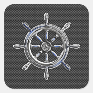Sticker Carré Roue en fibre de carbone