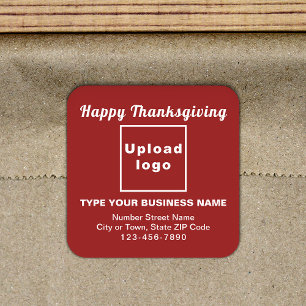 Sticker Carré rouge de Thanksgiving