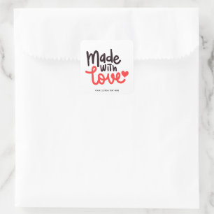 Sticker Carré rouge personnalisé Fabriqué avec amo