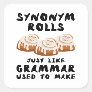 Sticker Carré Rouleaux Synonyme