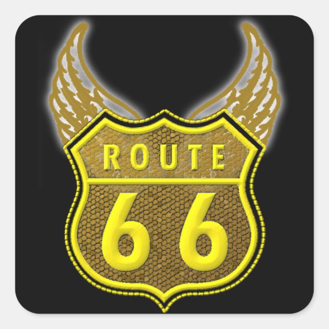 Sticker Carré Route 66 (Devant)