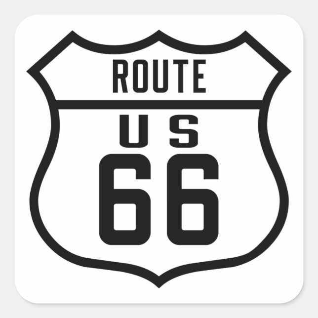 Sticker Carré Route 66 - Général (Devant)
