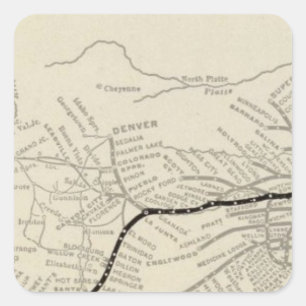 Sticker Carré Route de la California Limited
