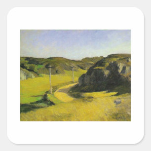 Sticker Carré Route du Maine - Edward Hopper