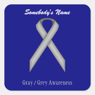 Sticker Carré Ruban standard gris/gris