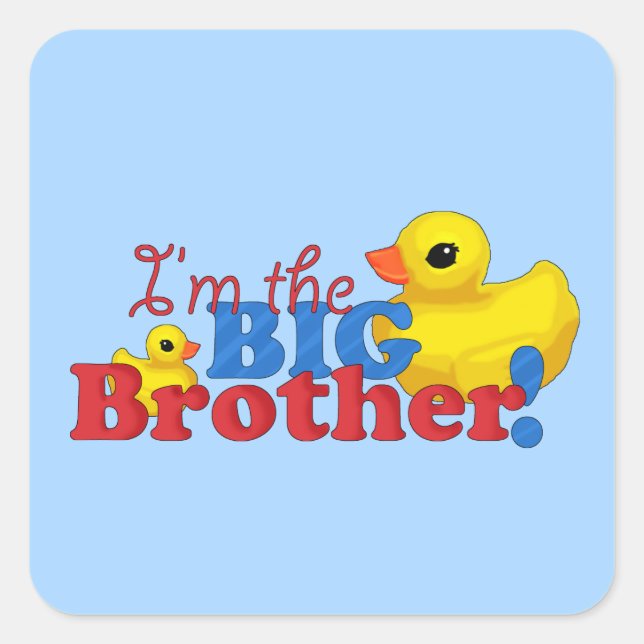 Sticker Carré "Rubber Duckies - Big Brother" (Devant)