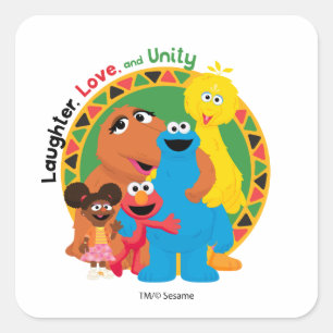 Sticker Carré Rue Sésame Rire, amour et unité