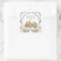 Russe Aquarelle Crest Carte de visite de ferme