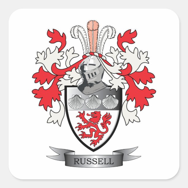 Sticker Carré Russell Coat of Arms (Devant)