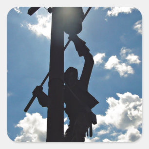 Sticker Carré Rusty the Lineman