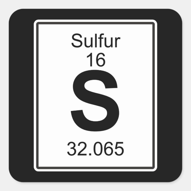 Sticker Carré S - Sulfure (Devant)