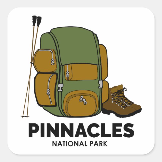 Sticker Carré Sac à dos Pinacles National Park (Devant)
