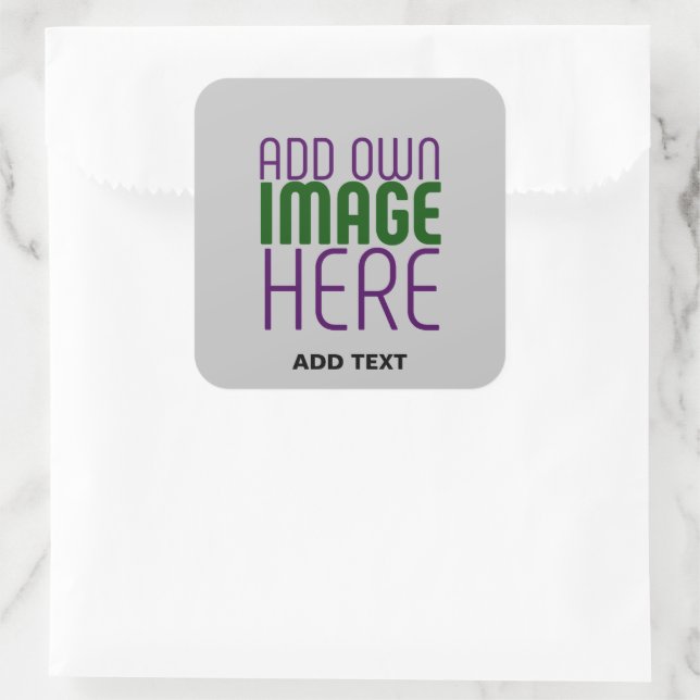 STICKER CARRÉ SAC MODÈLE MODERNE ÉDITABLE SIMPLE ASH IMAGE TEXTE (Sac)