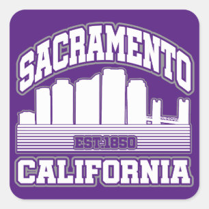 Sticker Carré Sacramento, Californie