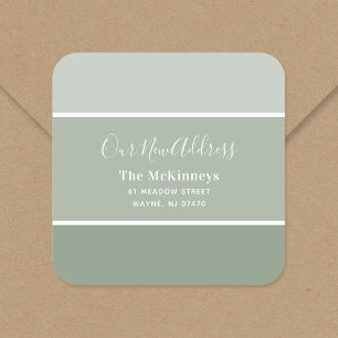 Sticker Carré Sage Green Paint Swatch Nouvelle adresse