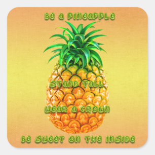 Sticker Carré Sagesse de l'ananas