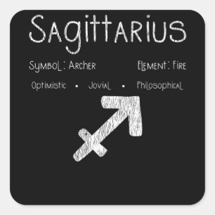 Sticker Carré Sagittarius Horoscope Astrologie Étoile Signal Ann