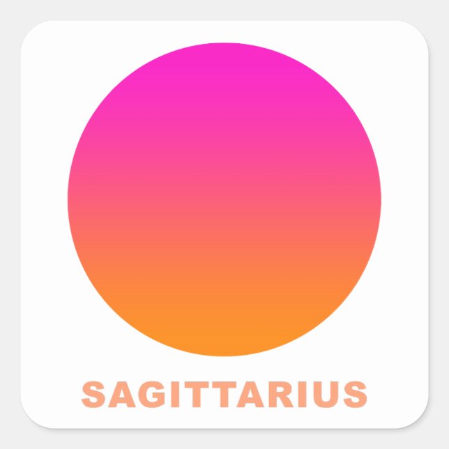 Sticker Carré Sagittarius signe zodiaque (Devant)