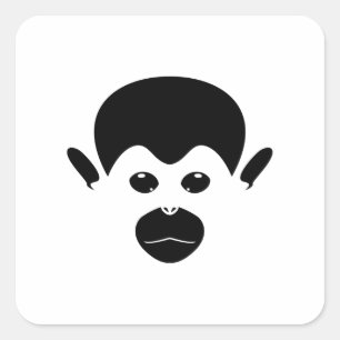 Sticker Carré Saimiri Monkey