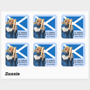 Sticker Carré Saint André l'Apôtre et le drapeau de l'Ecosse