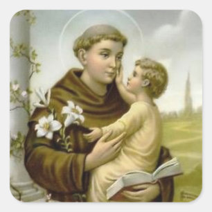 Sticker Carré Saint Antoine de Padoue Baby Jesus