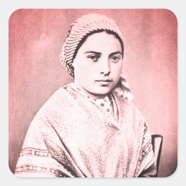 Sticker Carré Saint Bernadette Soubirous enfant (Devant)