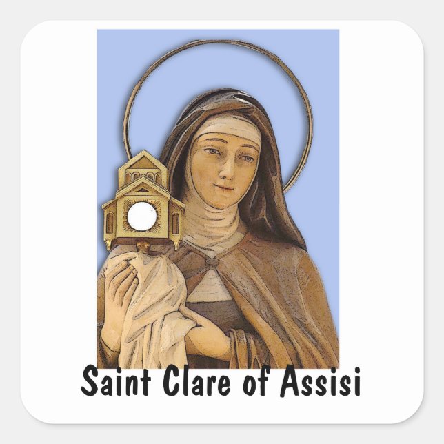 Sticker Carré Saint Clare d'Assise (Devant)