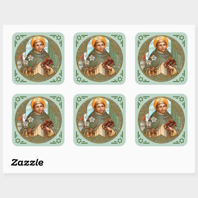 Sticker Carré Saint Dominique de Guzman (BK 07) (Feuille)