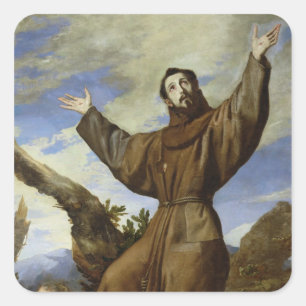 Sticker Carré Saint François d'Assise 1642