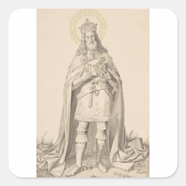 Sticker Carré Saint Henry II the Holy Roman Emperor (Devant)