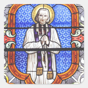 Sticker Carré Saint Jean Vianney Guide de l'Âme Premium Impressi