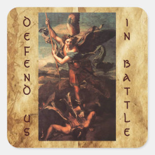 STICKER CARRÉ SAINT MICHAEL VANGUISHING