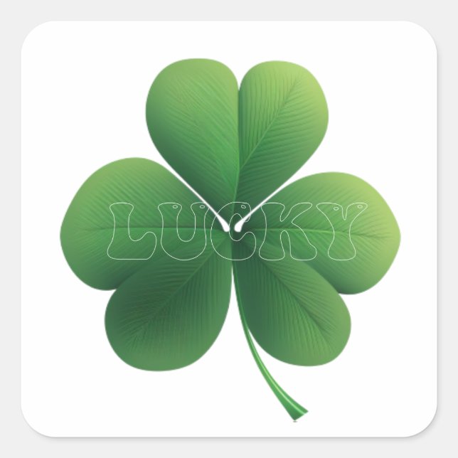 Sticker Carré Saint Patrick's Day (Devant)