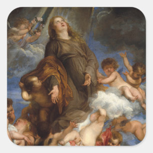 Sticker Carré Saint Rosalie intervenant pour Peste-frappé