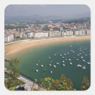 Sticker Carré Saint-Sébastien, Espagne. La ville basque de San