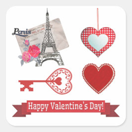 Sticker Carré Saint Valentin