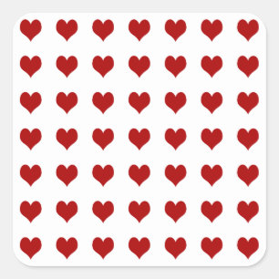 Sticker Carré Saint Valentin Coeur