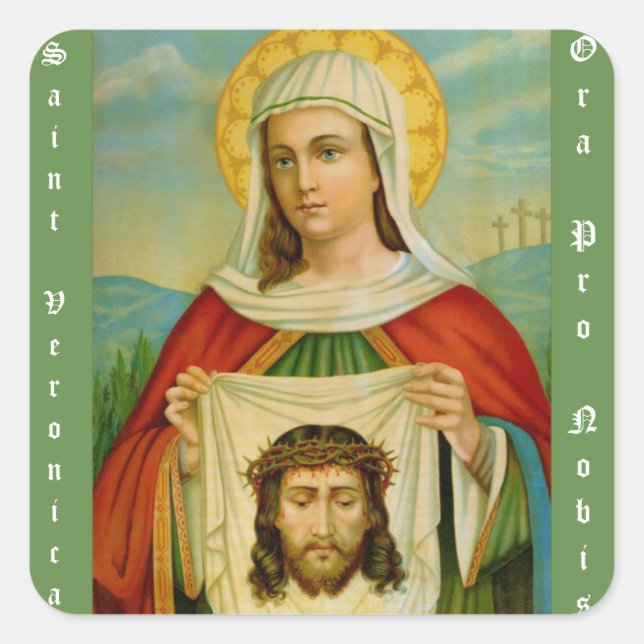Sticker Carré Saint Veronica Fête 12 juillet (Devant)
