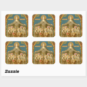 Sticker Carré Sainte Claire d'Assise et des Soeurs (SAU 027)